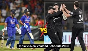 India vs New Zealand Schedule 2026